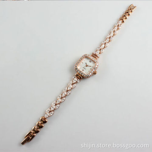 Women watches with glass diamond, square case, fashionable, OEM available